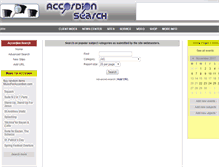 Tablet Screenshot of accordion-search.com